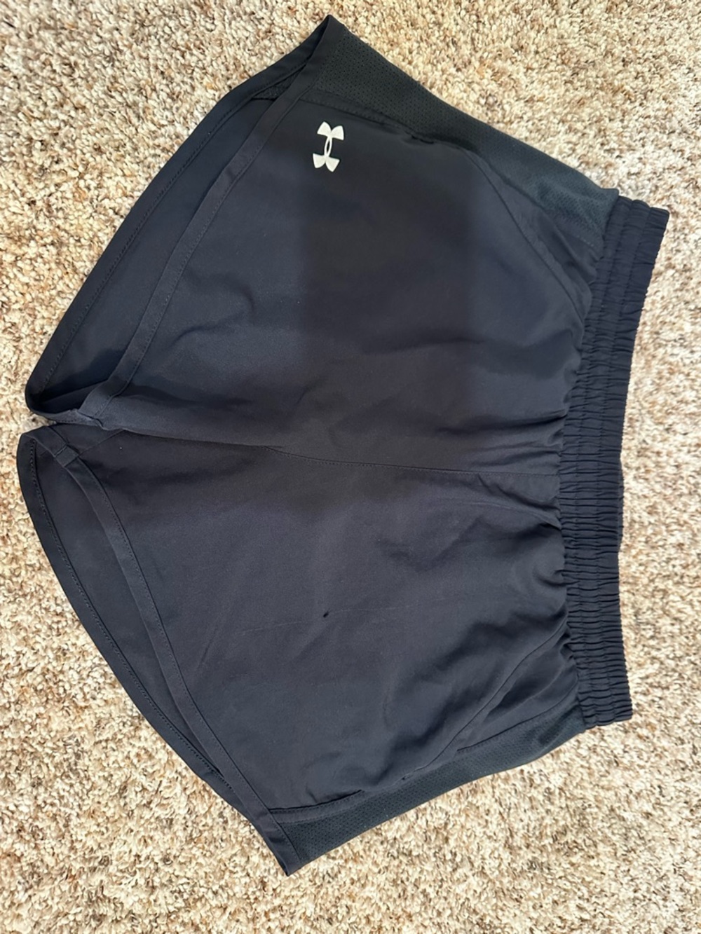 Under Armour Black Women's Performance Shorts with White Logo